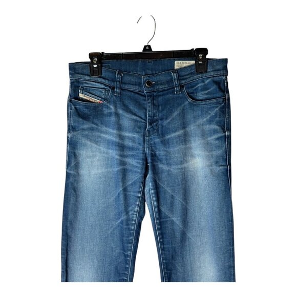 Diesel Jeans Women‎ 29 Blue Denim Faded Stretch Bootzee Regular Slim Bootcut - Picture 3 of 14
